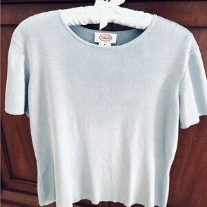 Talbot’s Light Blue Knit Silk Top